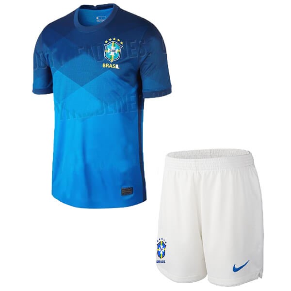 Camiseta Brasil 2ª Niño 2020 Azul